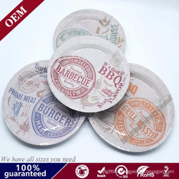 New Products Home and Garden Paper Food Oval Plate for BBQ